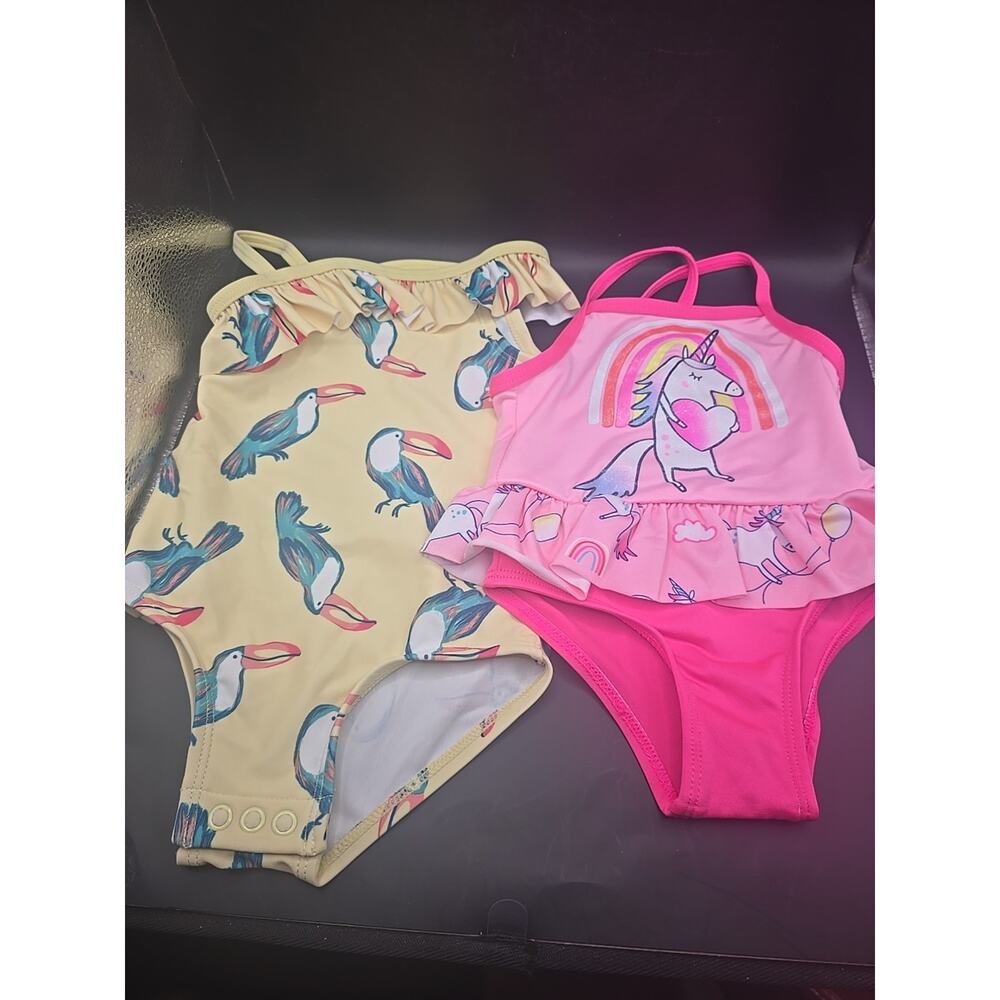 Carters And Wipette‎ Lot Of 2 Girls Size 12 M Swimsuits Beach Travel Infant